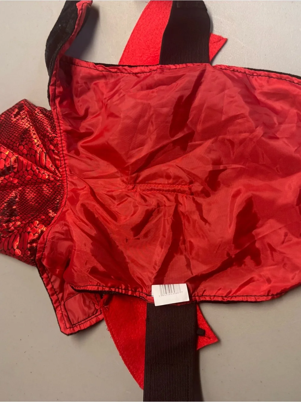Red Glitter Bat Wing Bra‎ Top